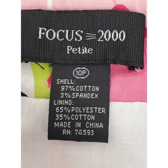 FOCUS 2000 Women's Multicolor Floral Print Flared Skirt Sz 10P - Picture 5 of 6